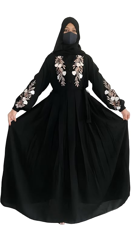 Floral Elegance Embroidered Abaya
